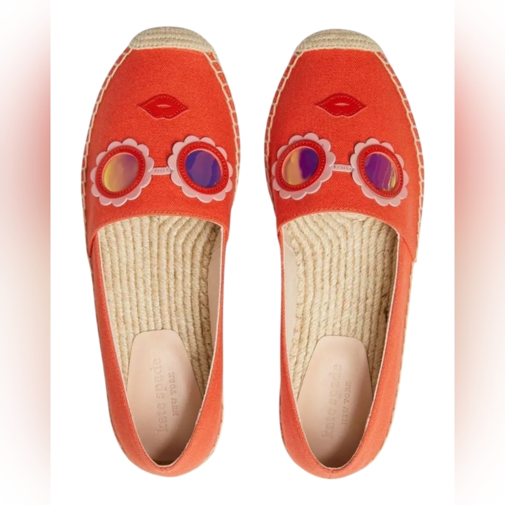NEW Kate Spade Grenada Glasses Espadrilles Size 5